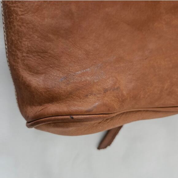 Cortanza Rota Brown Leather Purse Double Strap Handbag Minimalist Boho Casual - Picture 9 of 14